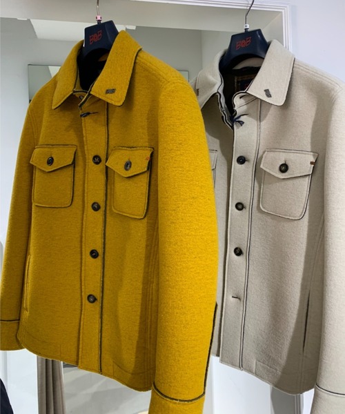 BOB（ボブ）の「BOB/ボブ/ボンディングシャツジャケット（その他アウター・メンズ・ホワイト/イエロー・50/48/52/46）」の5枚目の写真