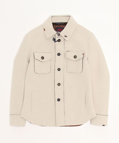 BOB（ボブ）の「BOB/ボブ/ボンディングシャツジャケット（その他アウター・メンズ・ホワイト/イエロー・50/48/52/46）」の6枚目の写真