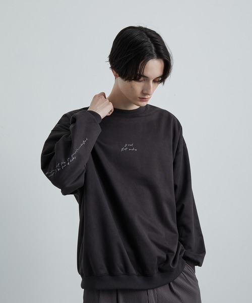 JUNRED（ジュンレッド）の「2ポイントスウェードプルオーバー（スウェット・メンズ・ブラック/グレー系その他/ブルー系その他6/ベージュ・S/M/L）」の5枚目の写真