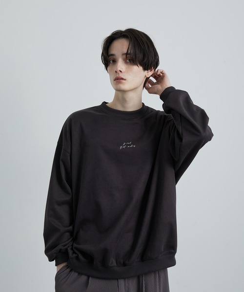 JUNRED（ジュンレッド）の「2ポイントスウェードプルオーバー（スウェット・メンズ・ブラック/グレー系その他/ブルー系その他6/ベージュ・S/M/L）」の7枚目の写真