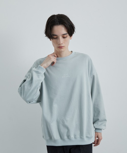 JUNRED（ジュンレッド）の「2ポイントスウェードプルオーバー（スウェット・メンズ・ブラック/グレー系その他/ブルー系その他6/ベージュ・S/M/L）」の8枚目の写真