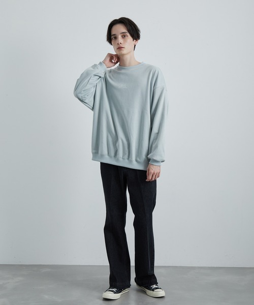 JUNRED（ジュンレッド）の「2ポイントスウェードプルオーバー（スウェット・メンズ・ブラック/グレー系その他/ブルー系その他6/ベージュ・S/M/L）」の14枚目の写真