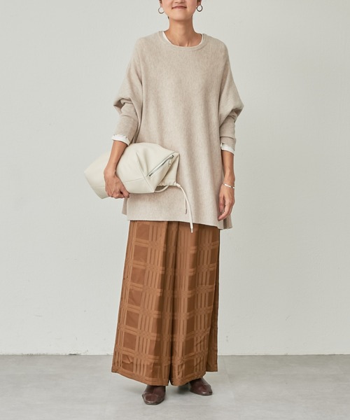 BEARDSLEY（ビアズリー）の「【Colorer/クロレ】クラッチにもなるレザーギャザートートバック：すぐにお届け！（ショルダーバッグ・レディース・アイボリー/ブラック・FREE）」の12枚目の写真