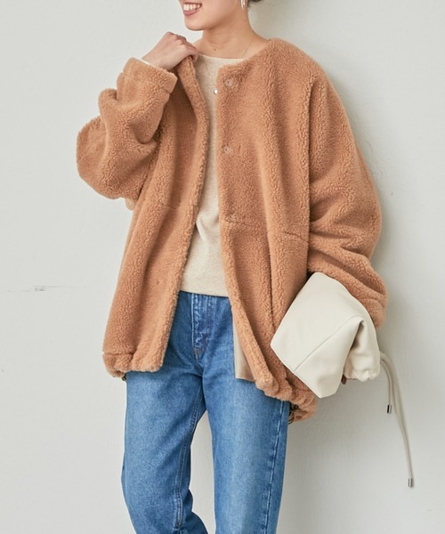 BEARDSLEY（ビアズリー）の「【Colorer/クロレ】クラッチにもなるレザーギャザートートバック：すぐにお届け！（ショルダーバッグ・レディース・アイボリー/ブラック・FREE）」の6枚目の写真