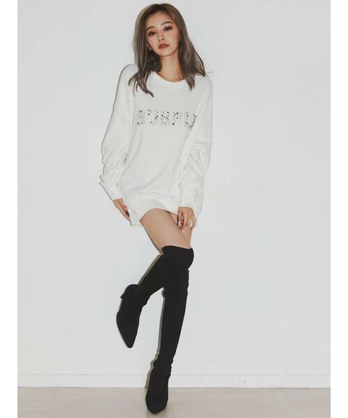 GYDA（ジェイダ）の「BUBBLY BIJOU スウェットトップス（スウェット・レディース・オフホワイト/ブラック・FREE）」の16枚目の写真