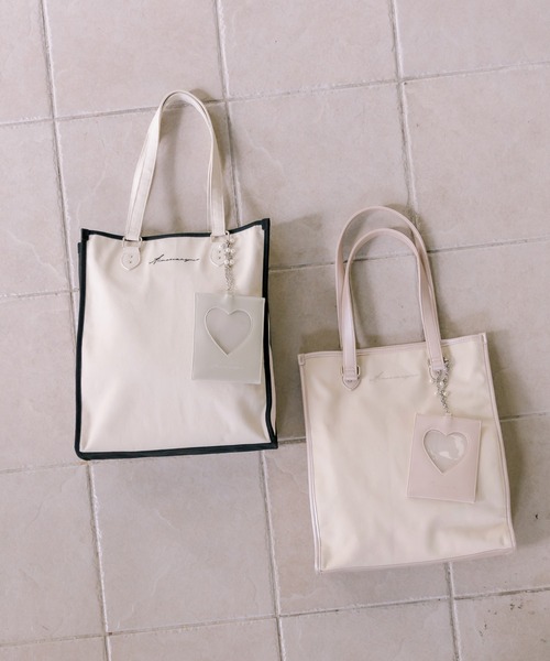 OLIVE des OLIVE(オリーブデオリーブ)の「Aimerianejoieトートバッグ(トートバッグ・レディース・ブラック/ピンク・FREE)」の3枚目の写真