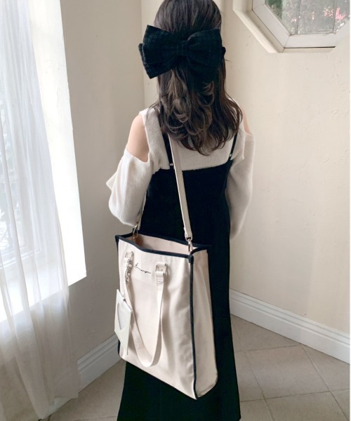 OLIVE des OLIVE(オリーブデオリーブ)の「Aimerianejoieトートバッグ(トートバッグ・レディース・ブラック/ピンク・FREE)」の13枚目の写真