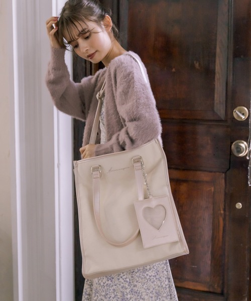 OLIVE des OLIVE(オリーブデオリーブ)の「Aimerianejoieトートバッグ(トートバッグ・レディース・ブラック/ピンク・FREE)」の14枚目の写真