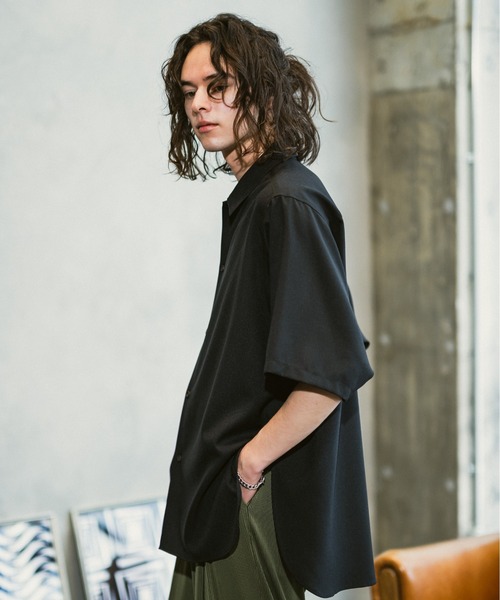 CASPER JOHN(キャスパージョン)の「Imitation linen round slit shirts/イミテーションリネンラウンドスリットシャツ(シャツ/ブラウス・メンズ・ブラック/ブルー/ホワイト/ベージュ/オレンジ・SMALL/MEDIUM/LARGE)」の17枚目の写真