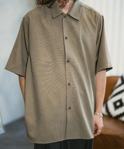 CASPER JOHN(キャスパージョン)の「Imitation linen round slit shirts/イミテーションリネンラウンドスリットシャツ(シャツ/ブラウス・メンズ・ブラック/ブルー/ホワイト/ベージュ/オレンジ・SMALL/MEDIUM/LARGE)」の7枚目の写真