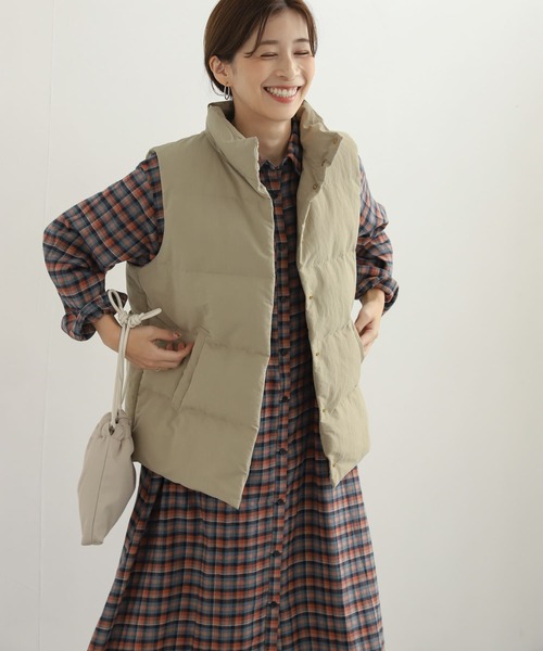 URBAN RESEARCH DOORS（アーバンリサーチドアーズ）の「ネルカラーチェックシャツワンピース（ワンピース・レディース・オレンジ系その他/ブラウン系その他/グリーン系その他・MEDIUM）」の21枚目の写真