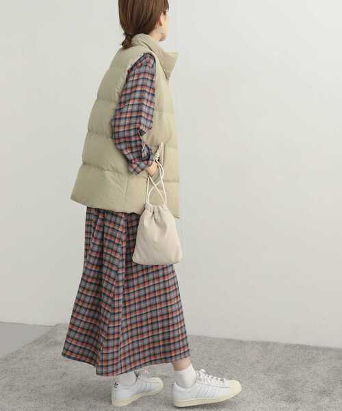 URBAN RESEARCH DOORS（アーバンリサーチドアーズ）の「ネルカラーチェックシャツワンピース（ワンピース・レディース・オレンジ系その他/ブラウン系その他/グリーン系その他・MEDIUM）」の22枚目の写真