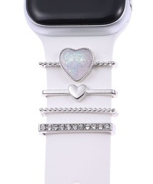 【float】Apple Watch/アップルウォッチ/４連 ハートビジュー バンド ベルト アクセサリー