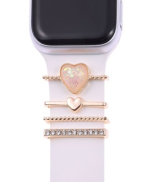 Mayree（メイリー）の「【float】Apple Watch/アップルウォッチ/４連 ハートビジュー バンド ベルト アクセサリー（デジタル腕時計・レディース・シルバー/ゴールド/ピンクゴールド・FREE）」の3枚目の写真