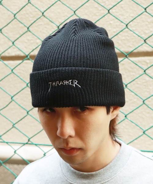 THRASHER(スラッシャー)の「THRASHER/スラッシャー GONZ LOGO ビーニー(ニットキャップ/ビーニー・メンズ・ダークブルー/ダークオレンジ/ブラック/ダークグリーン・FREE)」の14枚目の写真