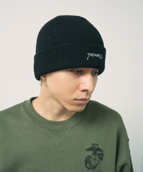 THRASHER(スラッシャー)の「THRASHER/スラッシャー GONZ LOGO ビーニー(ニットキャップ/ビーニー・メンズ・ダークブルー/ダークオレンジ/ブラック/ダークグリーン・FREE)」の13枚目の写真