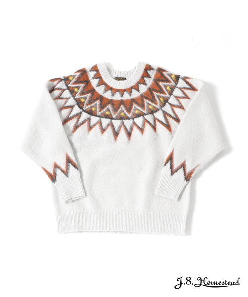 JOURNAL STANDARD J.S HOMESTEAD(ジャーナルスタンダードホームステッド)の「【J.S.Homestead】BRUSHED NORDIC LOPI KNIT(ニット/セーター・メンズ・チャコールグレー/ネイビー・MEDIUM/LARGE)」の1枚目の写真
