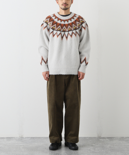 JOURNAL STANDARD J.S HOMESTEAD(ジャーナルスタンダードホームステッド)の「【J.S.Homestead】BRUSHED NORDIC LOPI KNIT(ニット/セーター・メンズ・チャコールグレー/ネイビー・MEDIUM/LARGE)」の5枚目の写真