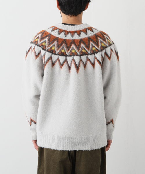 JOURNAL STANDARD J.S HOMESTEAD(ジャーナルスタンダードホームステッド)の「【J.S.Homestead】BRUSHED NORDIC LOPI KNIT(ニット/セーター・メンズ・チャコールグレー/ネイビー・MEDIUM/LARGE)」の8枚目の写真