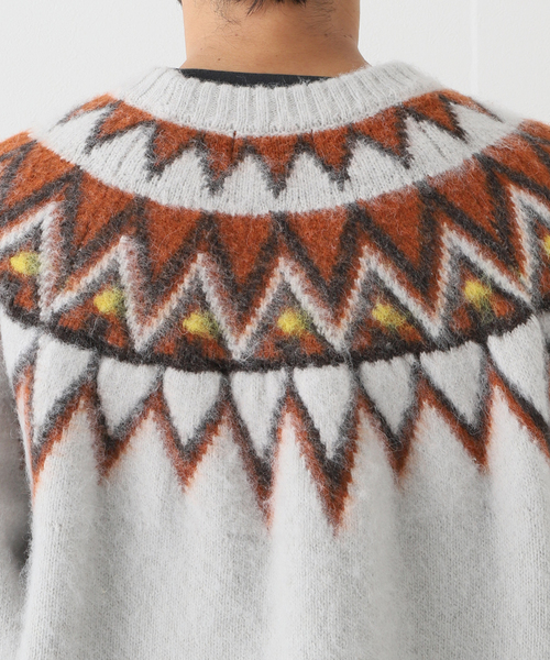 JOURNAL STANDARD J.S HOMESTEAD(ジャーナルスタンダードホームステッド)の「【J.S.Homestead】BRUSHED NORDIC LOPI KNIT(ニット/セーター・メンズ・チャコールグレー/ネイビー・MEDIUM/LARGE)」の10枚目の写真