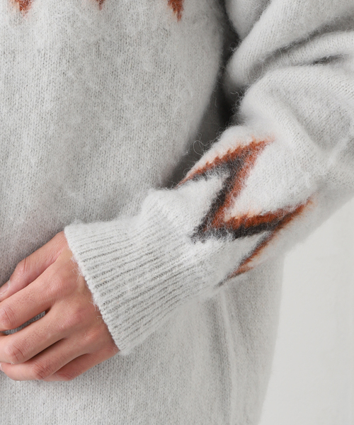 JOURNAL STANDARD J.S HOMESTEAD(ジャーナルスタンダードホームステッド)の「【J.S.Homestead】BRUSHED NORDIC LOPI KNIT(ニット/セーター・メンズ・チャコールグレー/ネイビー・MEDIUM/LARGE)」の12枚目の写真