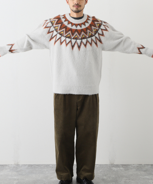 JOURNAL STANDARD J.S HOMESTEAD(ジャーナルスタンダードホームステッド)の「【J.S.Homestead】BRUSHED NORDIC LOPI KNIT(ニット/セーター・メンズ・チャコールグレー/ネイビー・MEDIUM/LARGE)」の13枚目の写真