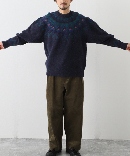 JOURNAL STANDARD J.S HOMESTEAD(ジャーナルスタンダードホームステッド)の「【J.S.Homestead】BRUSHED NORDIC LOPI KNIT(ニット/セーター・メンズ・チャコールグレー/ネイビー・MEDIUM/LARGE)」の15枚目の写真