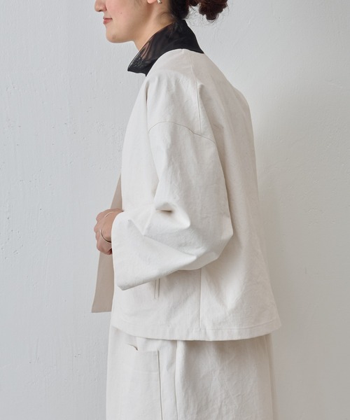 【BEARDSLEY】ショートジャケット 後ろぷっくりウールショートコート （その他アウター