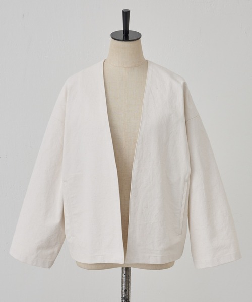 【BEARDSLEY】ショートジャケット BEARDSLEY（ビアズリー）の「ノーカラーショート サマー