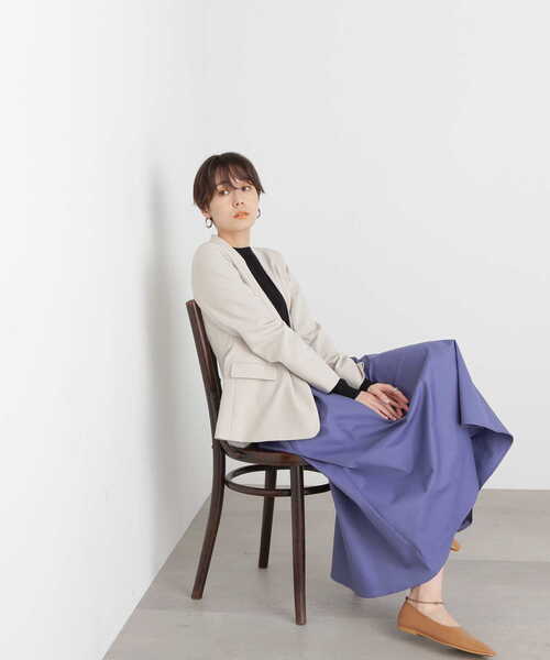 N.（N. Natural Beauty Basic）（エヌエヌナチュラルビューティーベーシック）の「【S Size Line】◆ダブルクロスカラーレスジャケット（ノーカラージャケット・レディース・ナチュラル/ネイビー・SMALL/MEDIUM）」の22枚目の写真