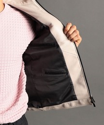 MONSIEUR NICOLE ムッシュニコル　シープレザーフーデッドブルゾン MONSIEUR NICOLE ムッシュニコルシープレザーフーデッドブルゾン