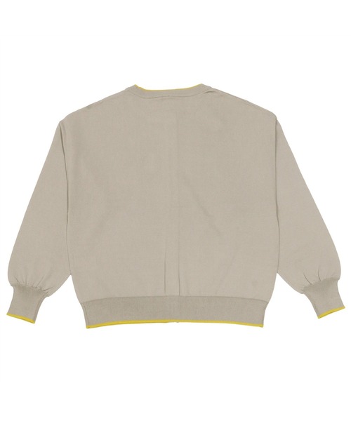 Pitta Re:)（ピッタリ）の「配色クルー ニットカーディガン（カーディガン/ボレロ・レディース・イエロー/ダークグリーン/ダークオレンジ/グレイッシュベージュ/ブラック・M/L）」の6枚目の写真