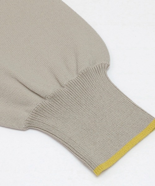 Pitta Re:)（ピッタリ）の「配色クルー ニットカーディガン（カーディガン/ボレロ・レディース・イエロー/ダークグリーン/ダークオレンジ/グレイッシュベージュ/ブラック・M/L）」の8枚目の写真