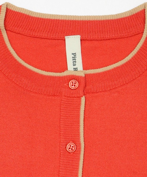 Pitta Re:)（ピッタリ）の「配色クルー ニットカーディガン（カーディガン/ボレロ・レディース・イエロー/ダークグリーン/ダークオレンジ/グレイッシュベージュ/ブラック・M/L）」の13枚目の写真