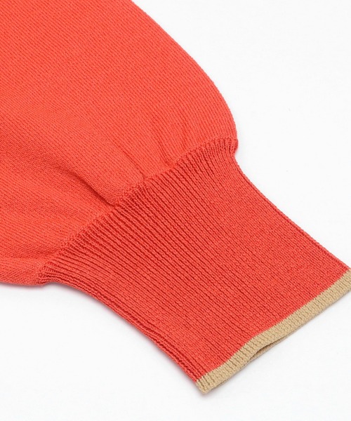 Pitta Re:)（ピッタリ）の「配色クルー ニットカーディガン（カーディガン/ボレロ・レディース・イエロー/ダークグリーン/ダークオレンジ/グレイッシュベージュ/ブラック・M/L）」の14枚目の写真