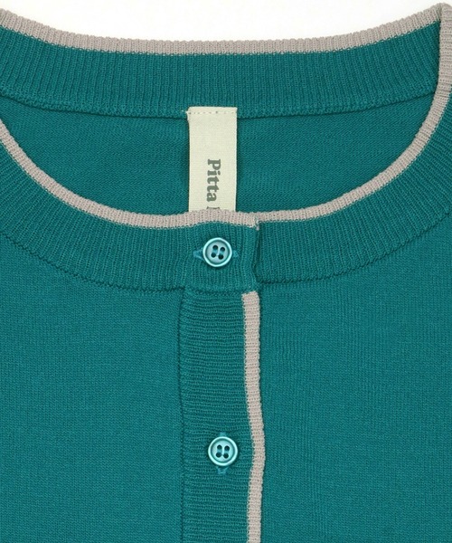 Pitta Re:)（ピッタリ）の「配色クルー ニットカーディガン（カーディガン/ボレロ・レディース・イエロー/ダークグリーン/ダークオレンジ/グレイッシュベージュ/ブラック・M/L）」の16枚目の写真