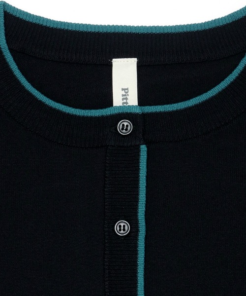 Pitta Re:)（ピッタリ）の「配色クルー ニットカーディガン（カーディガン/ボレロ・レディース・イエロー/ダークグリーン/ダークオレンジ/グレイッシュベージュ/ブラック・M/L）」の19枚目の写真