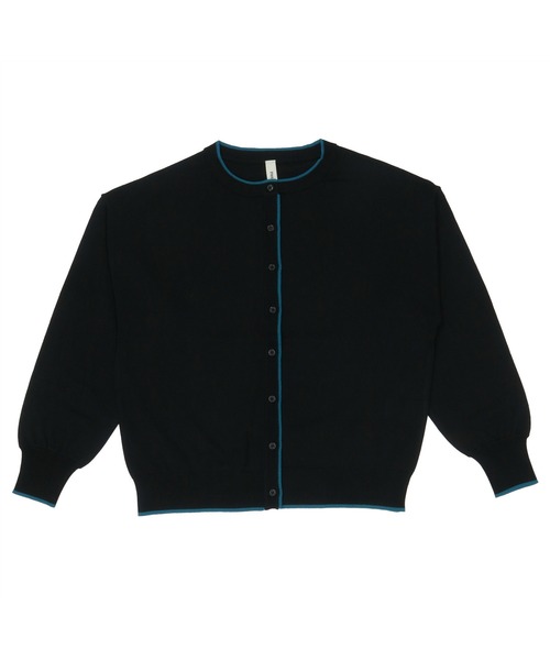 Pitta Re:)（ピッタリ）の「配色クルー ニットカーディガン（カーディガン/ボレロ・レディース・イエロー/ダークグリーン/ダークオレンジ/グレイッシュベージュ/ブラック・M/L）」の21枚目の写真