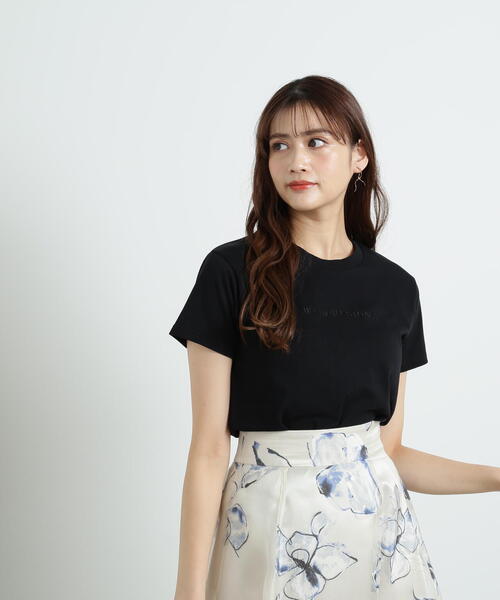 JILL by JILL STUART（ジルバイジルスチュアート）の「２３シシュウロゴＴシャツ（Tシャツ/カットソー・レディース・ホワイト系その他/ベージュ/ホワイト/ブラック・FREE）」の6枚目の写真