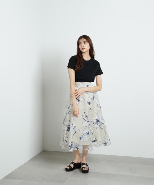 JILL by JILL STUART（ジルバイジルスチュアート）の「２３シシュウロゴＴシャツ（Tシャツ/カットソー・レディース・ホワイト系その他/ベージュ/ホワイト/ブラック・FREE）」の7枚目の写真