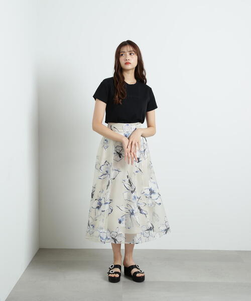JILL by JILL STUART（ジルバイジルスチュアート）の「２３シシュウロゴＴシャツ（Tシャツ/カットソー・レディース・ホワイト系その他/ベージュ/ホワイト/ブラック・FREE）」の8枚目の写真