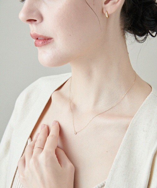 ete（エテ）の「○K10YG レイヤー ダイヤモンド サークル ネックレス