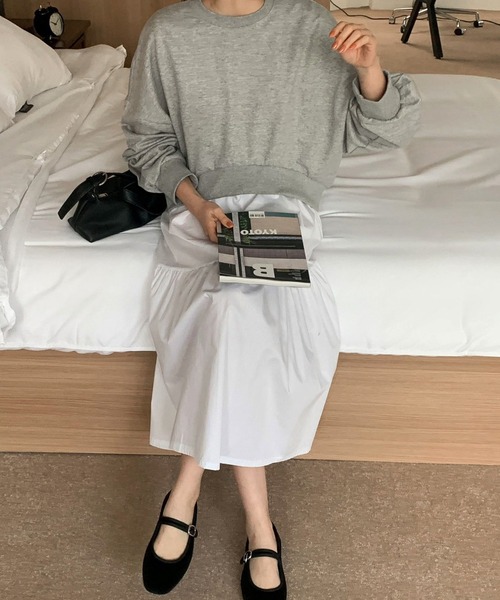 fd style（エフディ スタイル）の「アンバランス ルーズフィットトレーナー（Tシャツ/カットソー・レディース・MD.Gray/Black/Navy/White・FREE）」の21枚目の写真