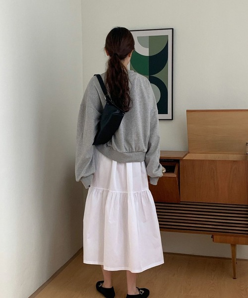 fd style（エフディ スタイル）の「アンバランス ルーズフィットトレーナー（Tシャツ/カットソー・レディース・MD.Gray/Black/Navy/White・FREE）」の20枚目の写真