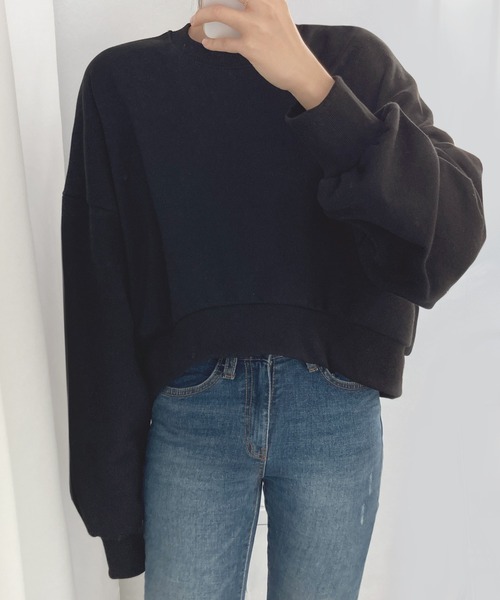 fd style（エフディ スタイル）の「アンバランス ルーズフィットトレーナー（Tシャツ/カットソー・レディース・MD.Gray/Black/Navy/White・FREE）」の19枚目の写真