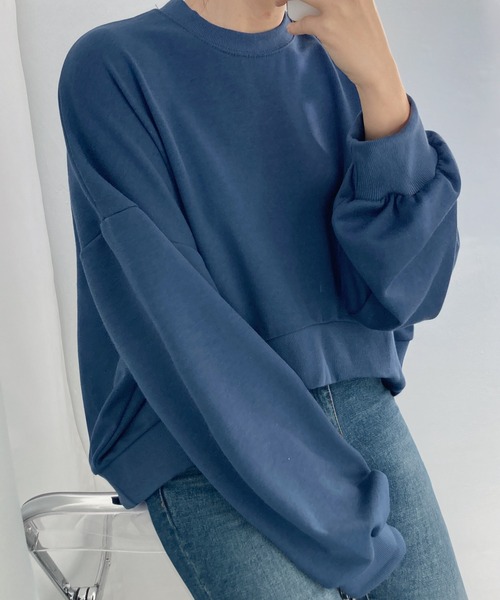 fd style（エフディ スタイル）の「アンバランス ルーズフィットトレーナー（Tシャツ/カットソー・レディース・MD.Gray/Black/Navy/White・FREE）」の18枚目の写真