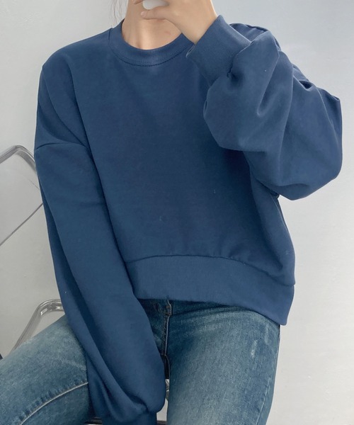 fd style（エフディ スタイル）の「アンバランス ルーズフィットトレーナー（Tシャツ/カットソー・レディース・MD.Gray/Black/Navy/White・FREE）」の15枚目の写真