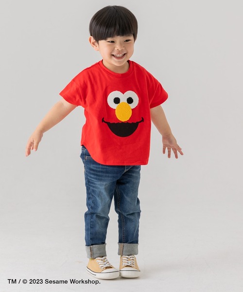 JAM & LINK(ジャムアンドリンク)の「セサミストリート 半袖Tシャツ(Tシャツ/カットソー・キッズ・ブルー/オレンジ系/レッド/ホワイト・100cm/130cm/90cm/110cm/120cm/80cm)」の19枚目の写真