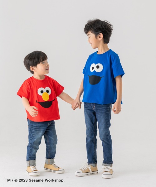 JAM & LINK(ジャムアンドリンク)の「セサミストリート 半袖Tシャツ(Tシャツ/カットソー・キッズ・ブルー/オレンジ系/レッド/ホワイト・100cm/130cm/90cm/110cm/120cm/80cm)」の22枚目の写真