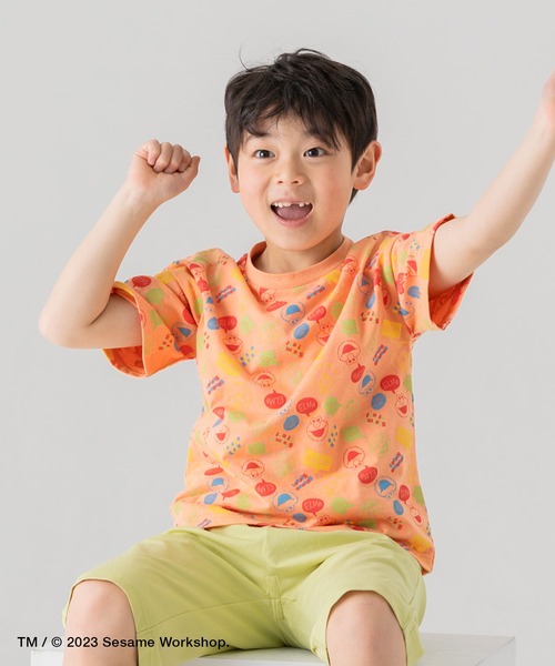 JAM & LINK(ジャムアンドリンク)の「セサミストリート 半袖Tシャツ(Tシャツ/カットソー・キッズ・ブルー/オレンジ系/レッド/ホワイト・100cm/130cm/90cm/110cm/120cm/80cm)」の14枚目の写真